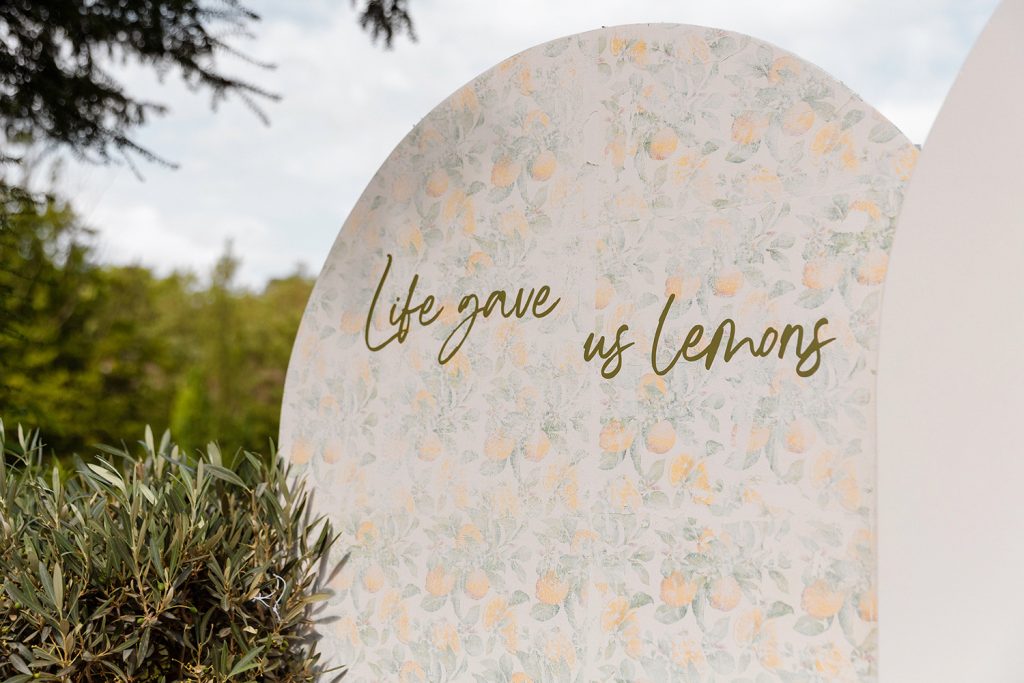 Levenswijsheid met citroenen thema wedding photographer in Europe