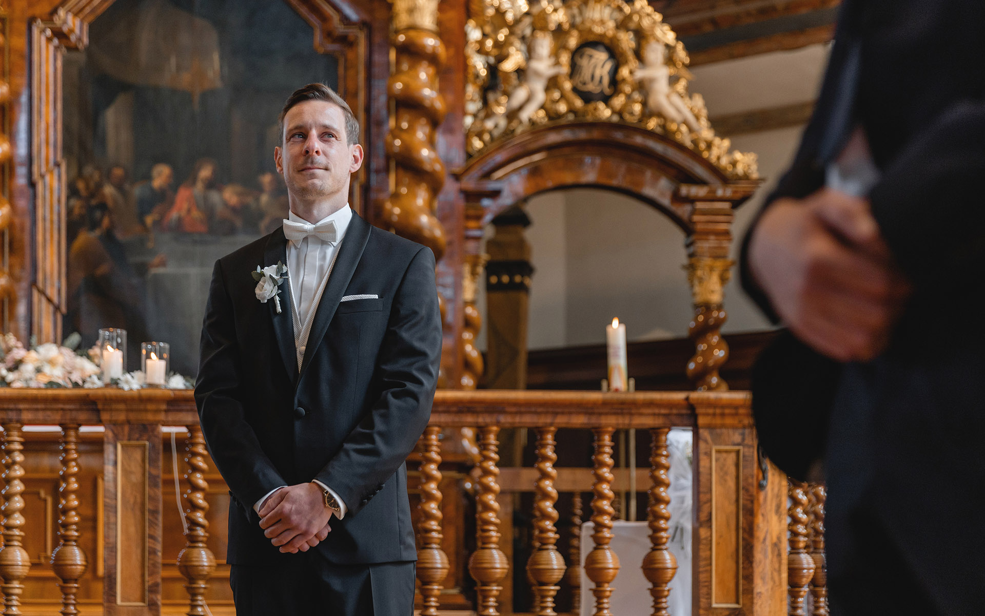 luxury wedding ceremony elegant venue Europe church