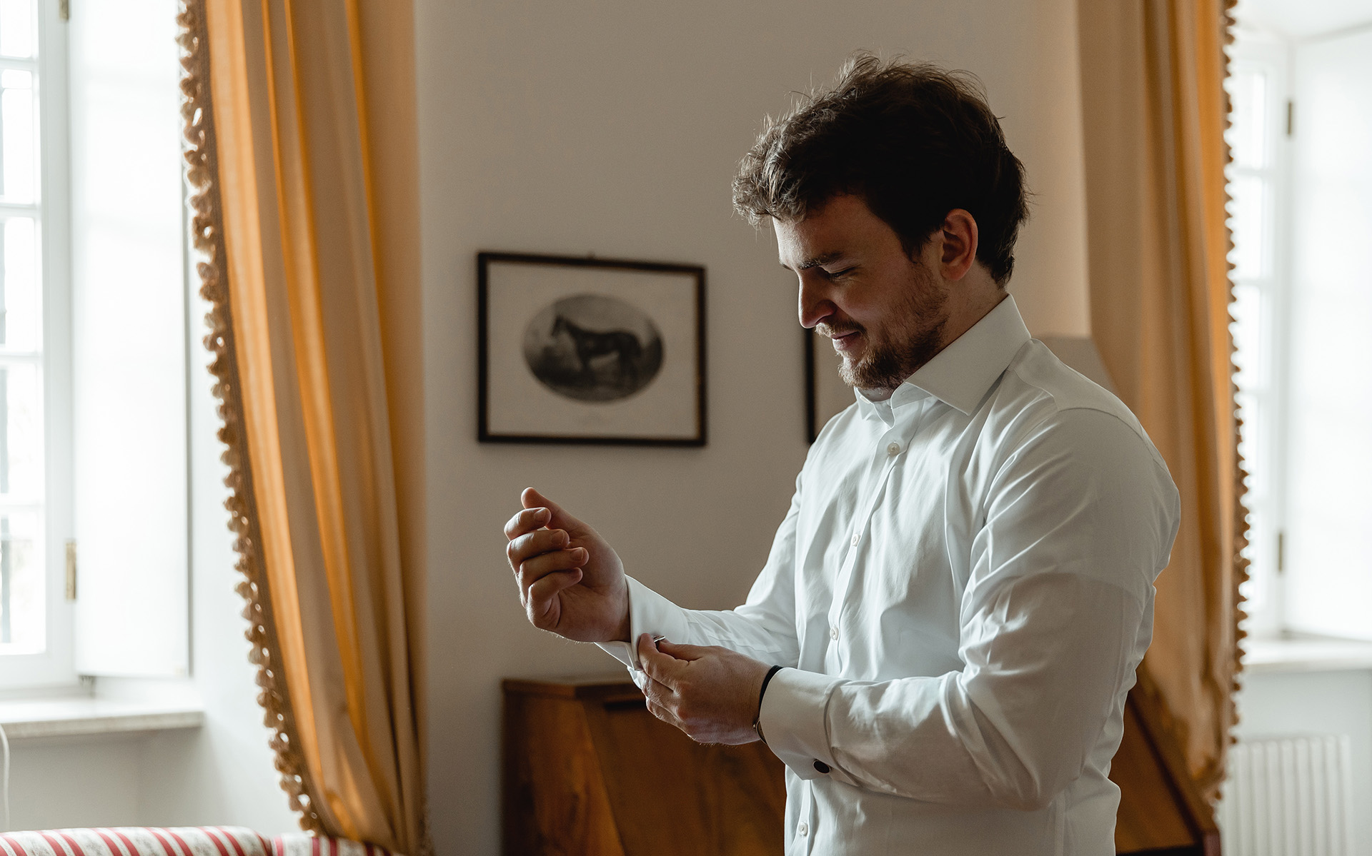 modern groom fashion wedding portrait