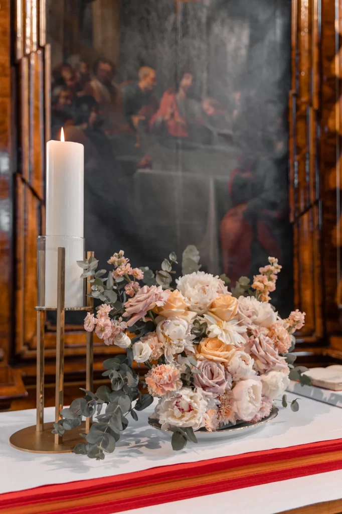the church on a wedding day
