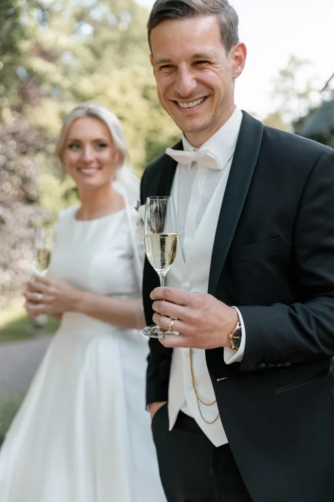 the wedding couple in their wedding day